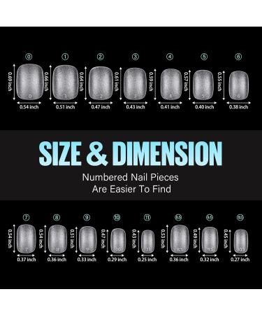 TOMICCA Extra Short Oval Nail Tips - Clear French Acrylic False Nails (240 Pcs) - Buy Online on SooperMarket.com