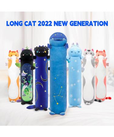 Mewaii 110cm Soft Plush Kitten Pillow | Cute Black Star Cat Stuffed Toy | Ideal Cuddly Gift for All Ages - Buy Online on SooperMarket.com