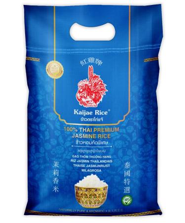 Kaijae Rice 100% Thai Premium Jasmine Rice 5kg | Aromatic & Long Grain Rice | Embodying Purity in Each Grain | Alpine Heights
