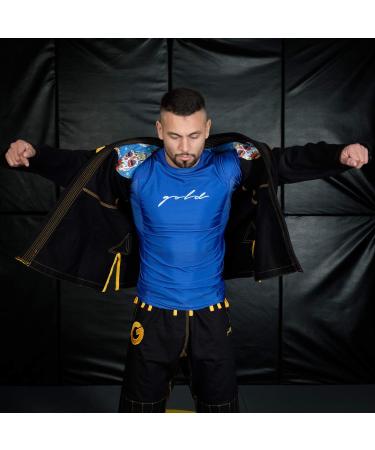 Gold BJJ Foundation Rash Guard - Brown, No-Gi & Gi Jiu Jitsu Rashguard, Short Sleeve - XL - Buy Online on SooperMarket.com