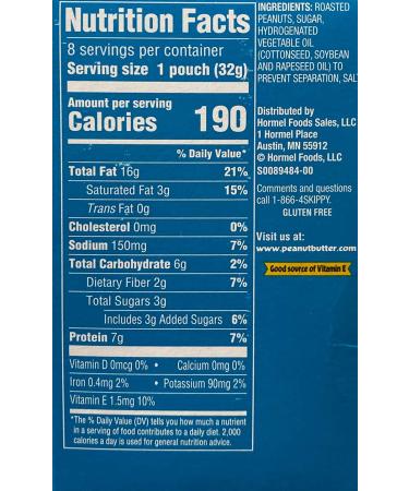Skippy Creamy Peanut Butter Spread On-the-Go 8 Mini Pouches - 1 Pack - Buy Online on SooperMarket.com