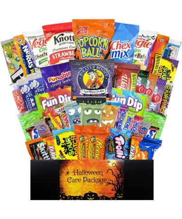 Deluxe Halloween Care Package for College Students and Military - Variety Snack Assortment for Men, Women, and Kids - Candy, Chocolate, Crackers, Cookies - Movie Night Treats - Buy Online on SooperMarket.com