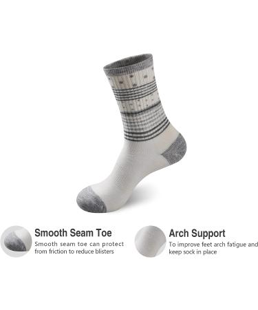 GKX Women's Merino Wool Hiking Cushion Crew Socks - 4 Pairs Mixcolor - Buy Online on SooperMarket.com