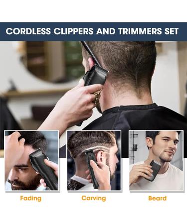 Suttik Professional Hair Clippers for Men - 3 in 1 Cordless Hair Cutting Kit with LED Display Electric Razor & Trimmers Set - Perfect Gift for Men - Buy Online on SooperMarket.com