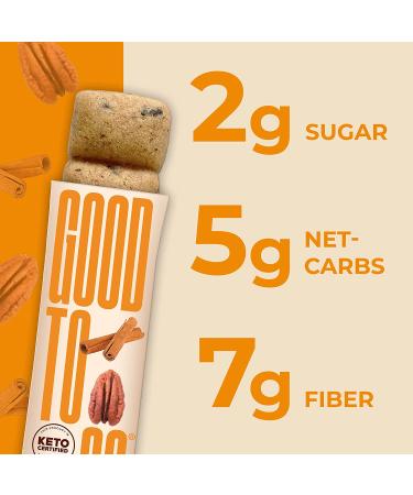 GOOD TO GO Soft Baked Bars - Cinnamon Pecan, 9 Pack | Gluten-Free, Keto, Paleo, Low Carb Snacks - Buy Online on SooperMarket.com