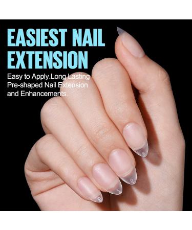 TOMICCA Nail Extension Kit - 4 In 1 Nail Glue and Base Gel with 150Pcs Short Almond Nails - Easy DIY Nail Art Acrylic Kit for Women and Girls - Buy Online on SooperMarket.com