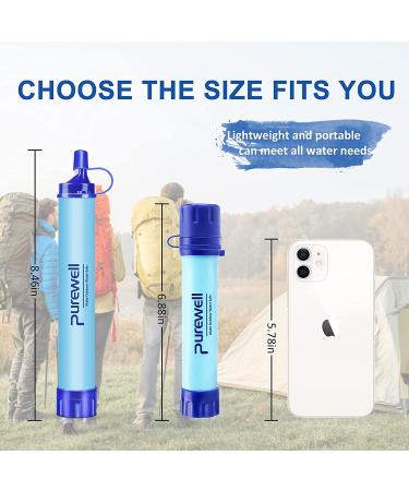 Purewell Outdoor Water Filter - Personal Filtration Straw for Camping & Hiking - Buy Online on SooperMarket.com