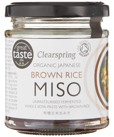 Clearspring Unpasteurised Organic Japanese Brown Rice Miso Paste 150g Miso 150 g (Pack of 1)
