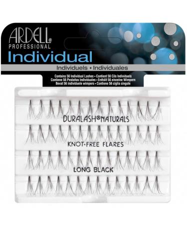 Ardell Duralash Individual Eyelashes Knot Free Naturals Long Black (6 Pack) 56 Count (Pack of 6)
