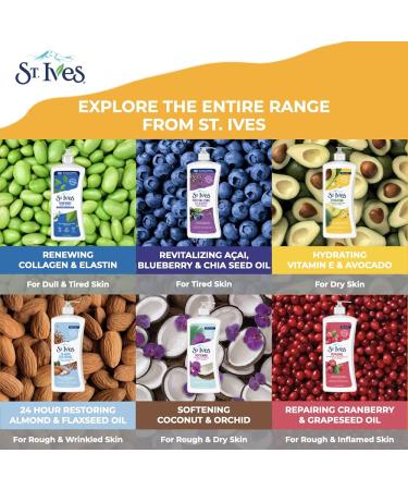 St. Ives Repairing Body Lotion Cranberry and Grapeseed Oil 21 oz - Hydrating Skin Moisturizer (Single Pack) - Buy Online on SooperMarket.com