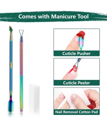 XIFEPFR Gel Nail Polish Remover Kit - 2 Pack | Professional Quick Remove, No Soaking Needed | Includes Latex Tape, Peel Off Liquid & Manicure Tools - Buy Online on SooperMarket.com