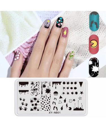 Niceneeded Constellation Nail Art Stamp Set - 6 Star Templates with Fireworks Design for Stunning Home Manicures - Buy Online on SooperMarket.com
