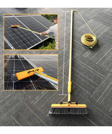photovoltaic cleaner window cleaning pole 4M-12M Water Fed Telescopic Brush Window Clean Extendable Cleaner Conservatory Roof Cleaning Tools Pole 55cm Brush Head 4M/13FT - Buy Online on SooperMarket.com