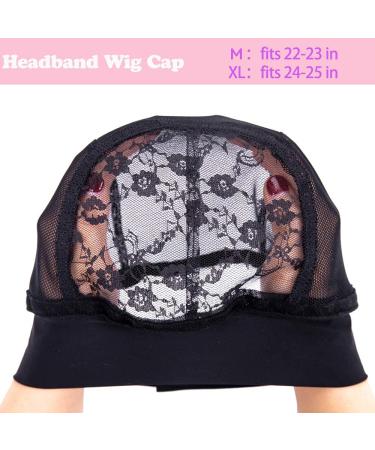 Wig Cap for Headband Wig - 2 PCS Lace Wig Grip Cap Set M(22-23in) - Wig Making Accessories - Buy Online on SooperMarket.com
