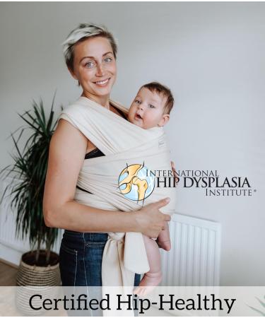 Baby Sling Wrap Premium Carrier Newborn to Toddler | Safety Tested | Nursing Cover | Soft Stretchy Carrier | One Size Fits All | Neutral Colours Neutral Yellow - Buy Online on SooperMarket.com