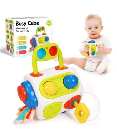 Adeokay Montessori toy from 1 year 9 in 1 motor cubes from 1 year children's toys from 1 year engine toys from 1 2 3 years baby toys from 6 months sensors baby toys baby gift