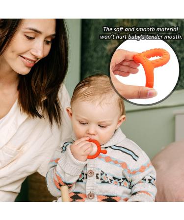 Silicone Teething Tubes Straws 2 Pack for Babies 3-12 Months - Orange P & Q Shape Sensory Chew Toys for ADHD & Autism - Buy Online on SooperMarket.com