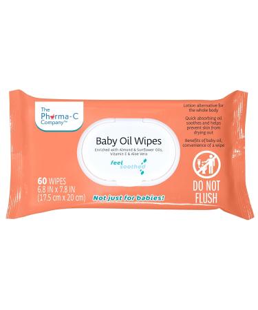 Buy Pharma-C Baby Oil Wipes - 540 Count | Enriched with Almond Sunflower Oils Aloe & Vitamin E | Gentle & Moisturizing for Baby's Skin - International Shipping Available - Buy Online on SooperMarket.com