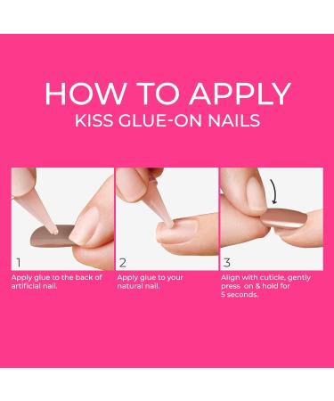 KISS Pink Gel Nail Glue - 10 Pack for Strong Adhesion on Artificial & Natural Nails | 2.0g/0.07 oz. Tubes - International Shipping Available - Buy Online on SooperMarket.com