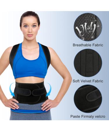 ABACKH Back Brace Posture Corrector for Women and Men - Adjustable Posture Back Brace for Upper and Lower Back Pain Relief - Improve Back Posture and Lumbar Support S(24"-29") Small - Buy Online on SooperMarket.com