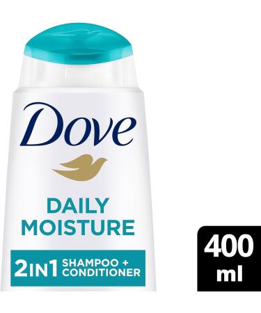 Dove Nutritive Solutions Daily Moisture 2 in 1 Shampoo + Conditioner 400ml - Silky Smooth Hair Care for Dry & Damaged Hair - Buy Online on SooperMarket.com