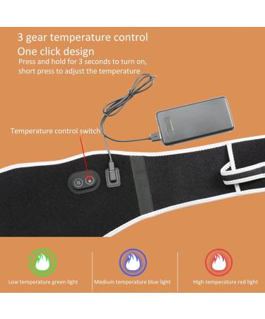 Premium Heated Waist Belt - Adjustable Massage Heating Pillow for Lower Back Pain Relief | Vibration & Heat Therapy Wrap for Cramps - Buy Online on SooperMarket.com