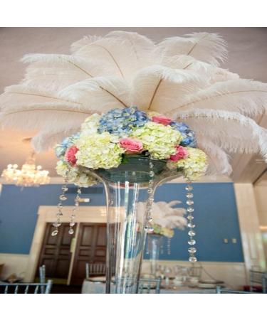 Shekyeon 12-14 inch Ostrich Feathers Pack of 10 - White Wedding Centerpiece Plumes - Buy Online on SooperMarket.com