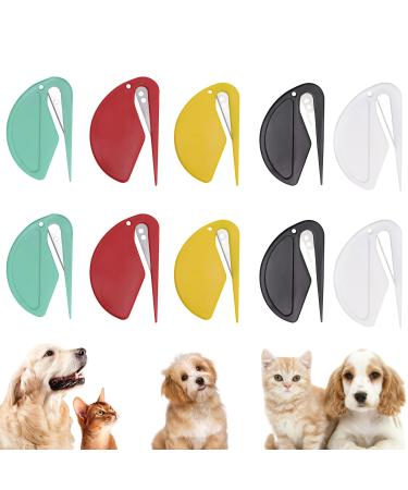 Display knife cat 10 pieces of knot comb for pets knot comb for cats knot comb hair removal tool massage comb for cats pet knotting comb pet care brush (10pcs)