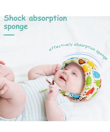 Baby Toddler Safety Helmet Set with Knee Pads and Socks - Soccer Owl Design - Buy Online on SooperMarket.com