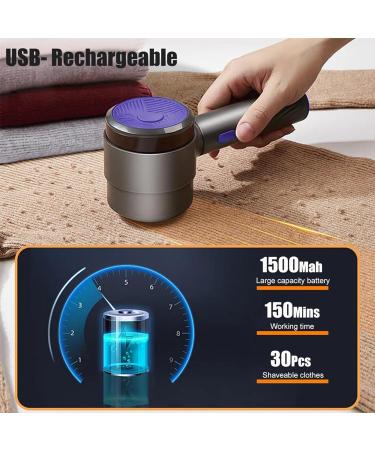 Portable Rechargeable Lint Remover - Electric Fabric Shaver for Clothing & Sweaters | Best Fluff & Fuzz Defuzzer - Buy Online on SooperMarket.com