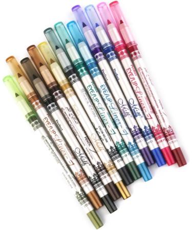 Jojomis 12 Pencil Pen Waterproof Eye-Liner for Eyes Makeup Beauty Comestic - Buy Online on SooperMarket.com
