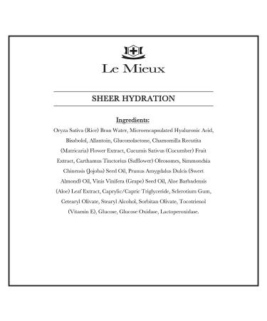 Le Mieux Sheer Hydration Gel Cream - Lightweight Moisturizer with Hyaluronic Acid for Oily & Combination Skin | 2.5 oz - Buy Online on SooperMarket.com