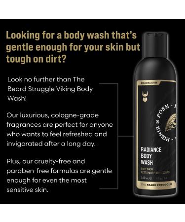 Buy The Beard Struggle Men's Body Wash Viking Storm - Natural Shower Gel 240 mL | Silver Collection Skin Cleanser - Buy Online on SooperMarket.com