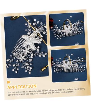 FOYTOKI Starfish Hair Comb Hair Comb Hair Comb Accessory Bridal Hair Comb Hair Side Combs Bridal Headpieces for Wedding Decorative Hair Combs Wedding Hair Accessories for Brides - Buy Online on SooperMarket.com