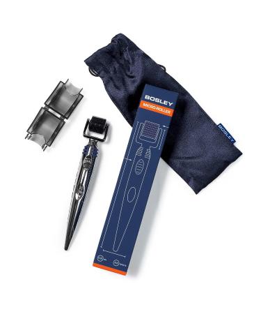Bosley Micro-Roller for Hair Growth | 0.25mm Stainless Steel Needles | Beard, Scalp & Facial Stimulator | Anti-Slip Handle | Exfoliating Derma Roller - Buy Online on SooperMarket.com