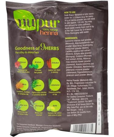 Godrej Nupur Mehendi Powder 120g - Natural Herbal Blend for Hair - Shop Now! - Buy Online on SooperMarket.com