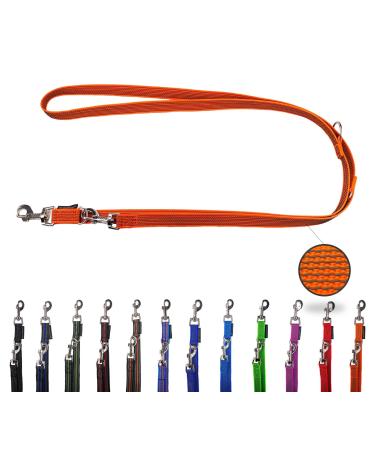 Dog linen adjustable / Double linen for medium and large dogs / 2m / 2.40m / 2.80m / 3.50m / 5m (orange 2m) 2m orange