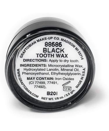 Graftobian Theatrical Tooth Wax - Black 0.125 oz - Create Realistic Gory Effects - Buy Online on SooperMarket.com