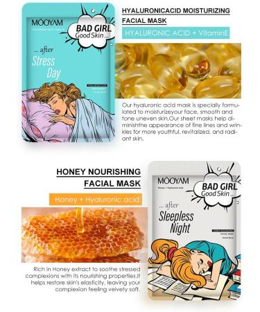 Sheet Mask Nourishing Moisturising Hyaluronic Acid Mask Skincare Korea Cosmetics Mask Ingredients For all skin types (Comprehensive) - Buy Online on SooperMarket.com