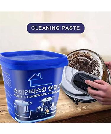 Fourpeopeo Stainless Steel Cleaning Powder 500g Stainless Steel Cleaning Paste Oven Cookware Cleaner Powerful Stainless Steel Cookware Cleaning Paste for Home Use - Buy Online on SooperMarket.com