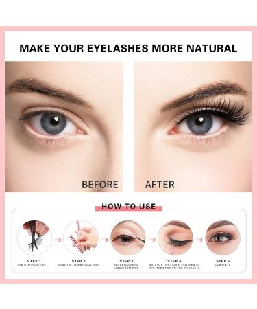 Soft Reusable Magnetic Eyelashes Kit - Waterproof, Long Lasting, 4 Pairs of Natural Look 3D Lashes with Magnetic Eyeliner - No Glue Needed - Buy Online on SooperMarket.com