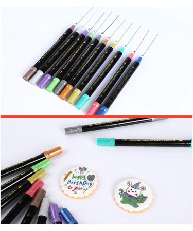Food Coloring Pens Color Double Sided Edible Food Coloring Marker with Fine and Thick Tip Food Grade Marker - Buy Online on SooperMarket.com
