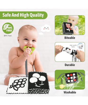 YOGINGO Black and White High Contrast Sensory Toys for Babies | Engaging Baby Mirror | International Shipping - Buy Online on SooperMarket.com