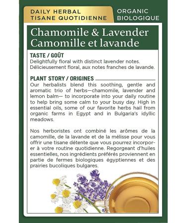Traditional Medicinals - Organic Chamomile with Lavender Herbal Tea (Pack of 6) - Soothing blend containing Lemon Balm - 96 Tea Bags Total Tea Chamomile with Lavender 16 Count (Pack of 6) - Buy Online on SooperMarket.com