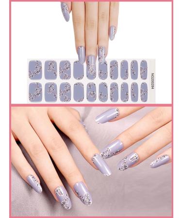 Kalolary 20PCS Nail Gel Polish Wraps | Self-Adhesive Nail Stickers with File and Stick | UV/LED Lamp Required | NJTZ-NG200284 - Buy Online on SooperMarket.com