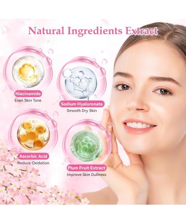 Cherry Blossom Skin Care Set for Teen Girls | 5-Piece Kit with Cleanser Toner Serum Eye & Facial Cream - Perfect Gift for Women - Buy Online on SooperMarket.com