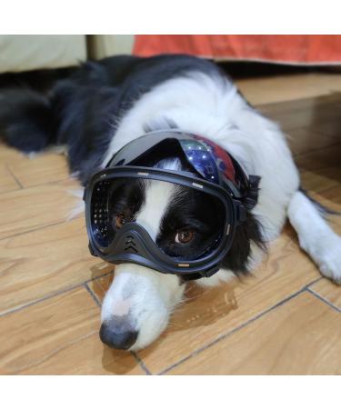 Ownpets Dog Goggles with Magnetic & Replaceable Lenses for UV, Wind, Dust, Snow Protection (Medium/Large Dogs) - Buy Online on SooperMarket.com