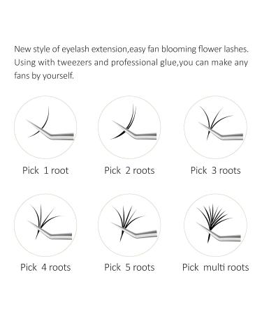 EMEDA 3D Effect Easy Fan Volume Lash Extensions | D Curl 0.05 | 2D-10D | 8-15mm Mixed Tray - Perfect for Professional Use - Buy Online on SooperMarket.com