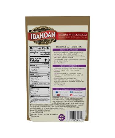 Impress with Idahoan Vermont White Cheddar Mashed Potatoes - 12 Pouches, 4 Servings Each - Buy Online on SooperMarket.com