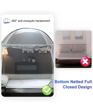 Pop Up Mosquito Net for Full to King Size Bed - Foldable, Portable, Large 72 x 78 x 59 inch - Ideal for Baby and Adults - Buy Online on SooperMarket.com